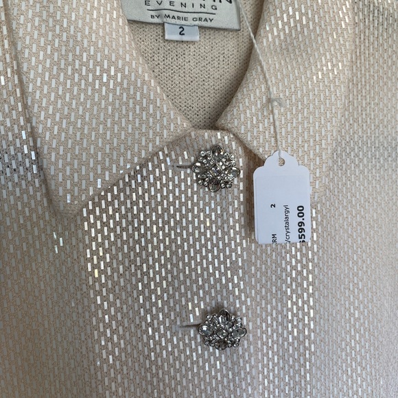 St. John Knits Black and White Cardigan - Picture 5 of 7